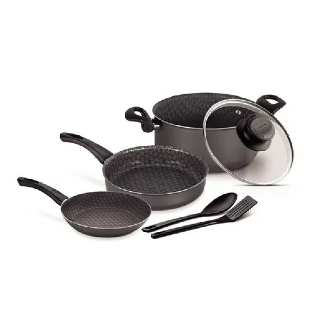 JUEGO BATERIA COCINA X6 PARIS + JGO UT.X3 ROJO- TRAMONTINA- 75286018