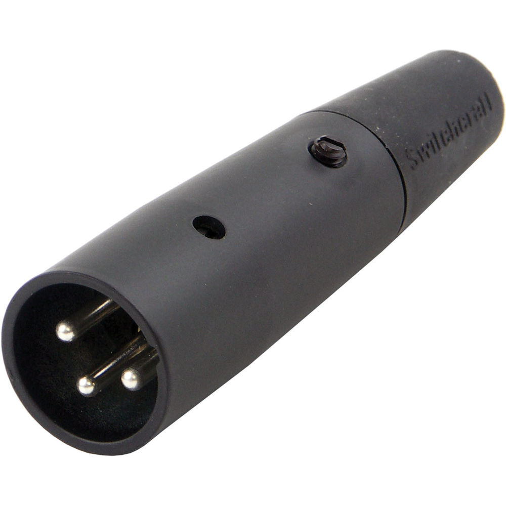 Conector XLR Macho Montaje de Cable Switchcraft A Series 3 Pines (Negro, Plata)
