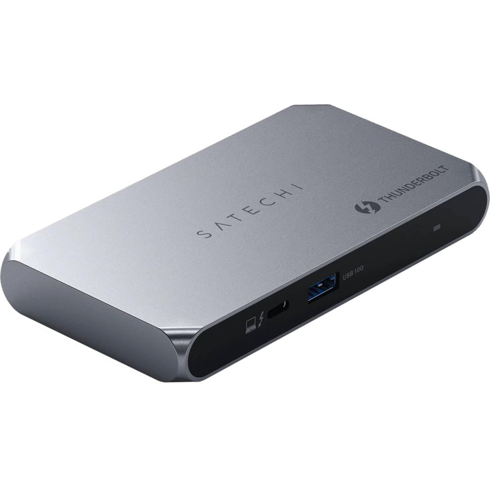 Satechi Thunderbolt 4 Slim Hub Pro (Gris Espacial) - 3 Puertos Thunderbolt 4, 1 Puerto Thunderbolt 4