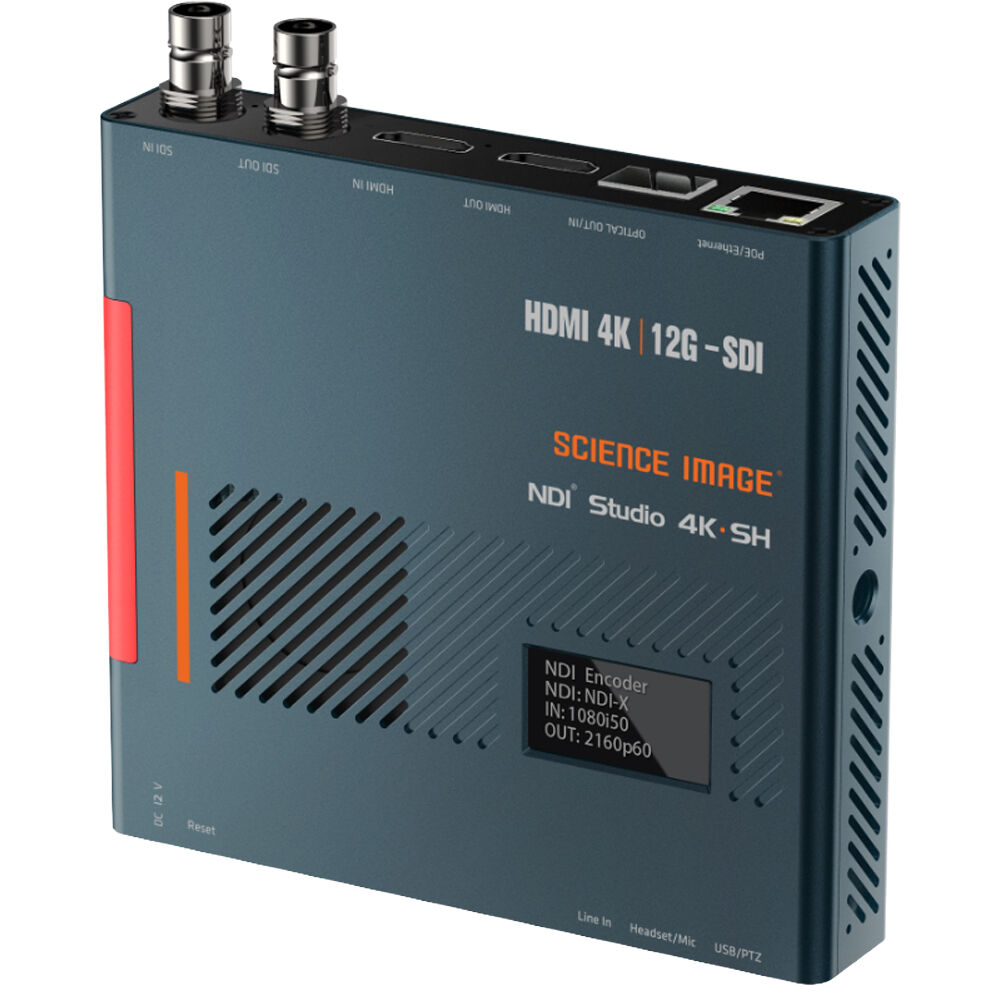 SCIENCE IMAGE NDI Codificador/Decodificador UHD 4K 12G-SDI/HDMI - Hasta 2160p60, Pantalla OLED 1.3"",