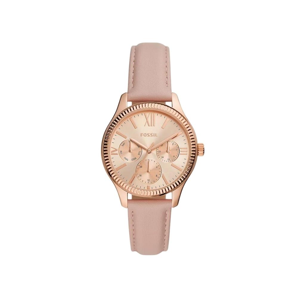 Reloj Fossil Multifuncion de Cuero color Nude BQ3763