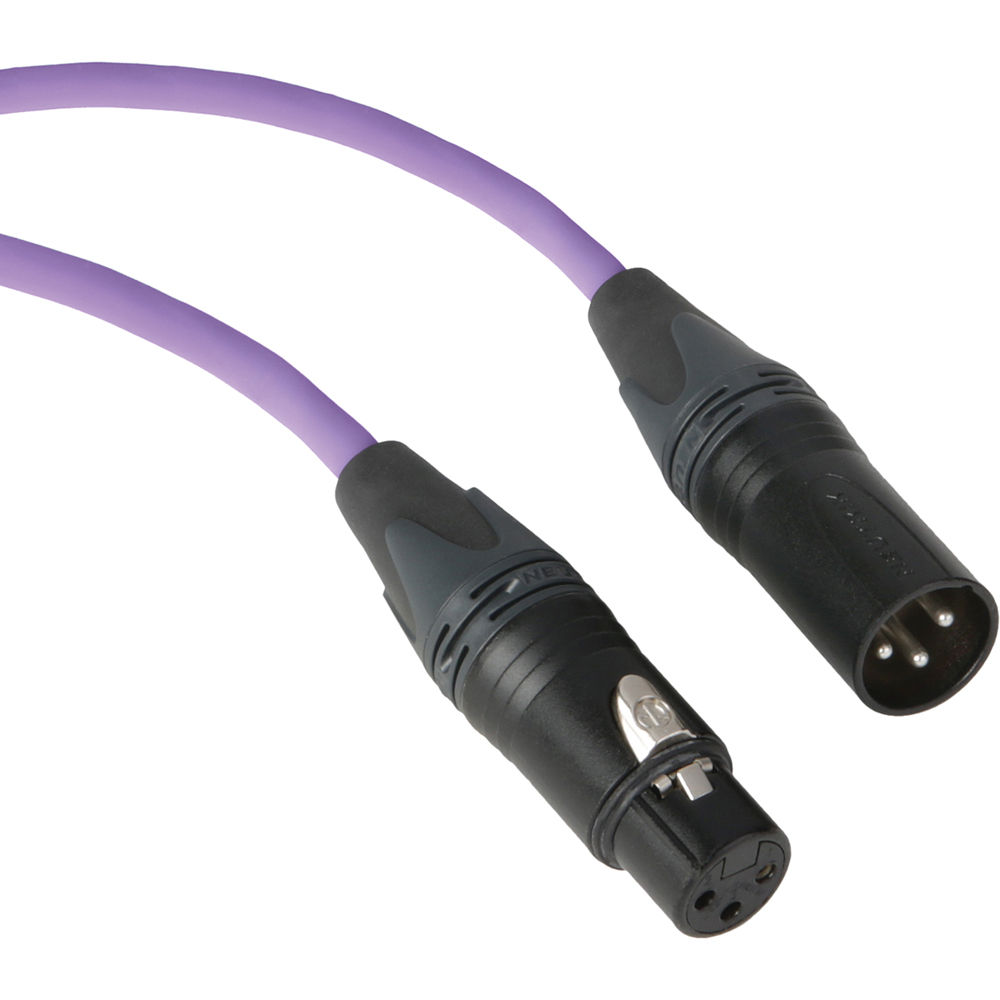 Kopul Premium Performance 3000 Series Cable de Micrófono Neutrik XLR Macho a XLR Hembra (15', Violet