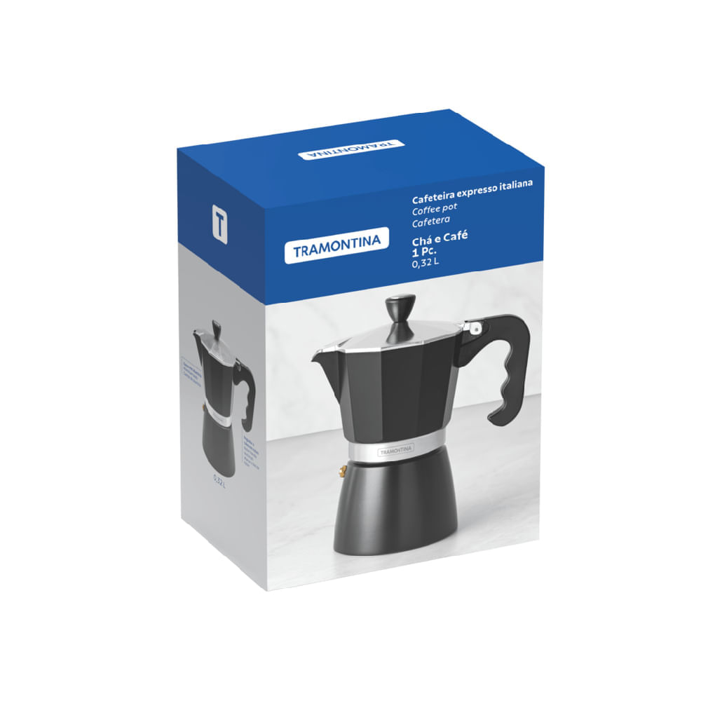 Cafetera Expresso Italiana Tramontina en Aluminio 320 ml 61768020