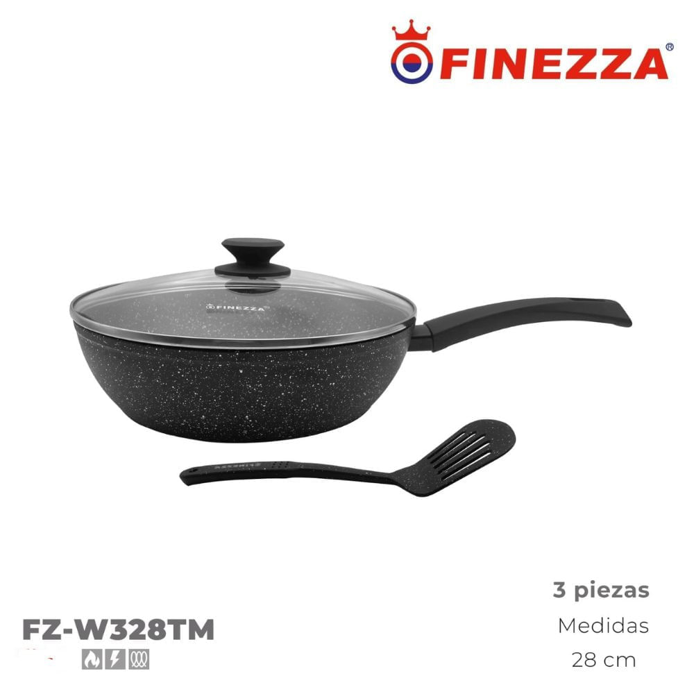 Sarten Finezza Ultragranito de 28 cm con Tapa 3 Piezas FZ-W328TM