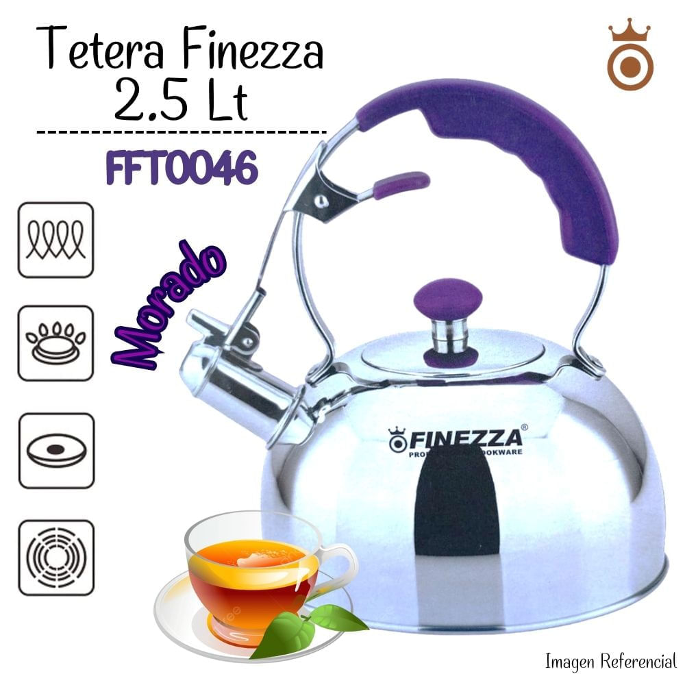 Tetera Finezza De Acero Inoxidable de 2.5 Lts - FF-T0046-M