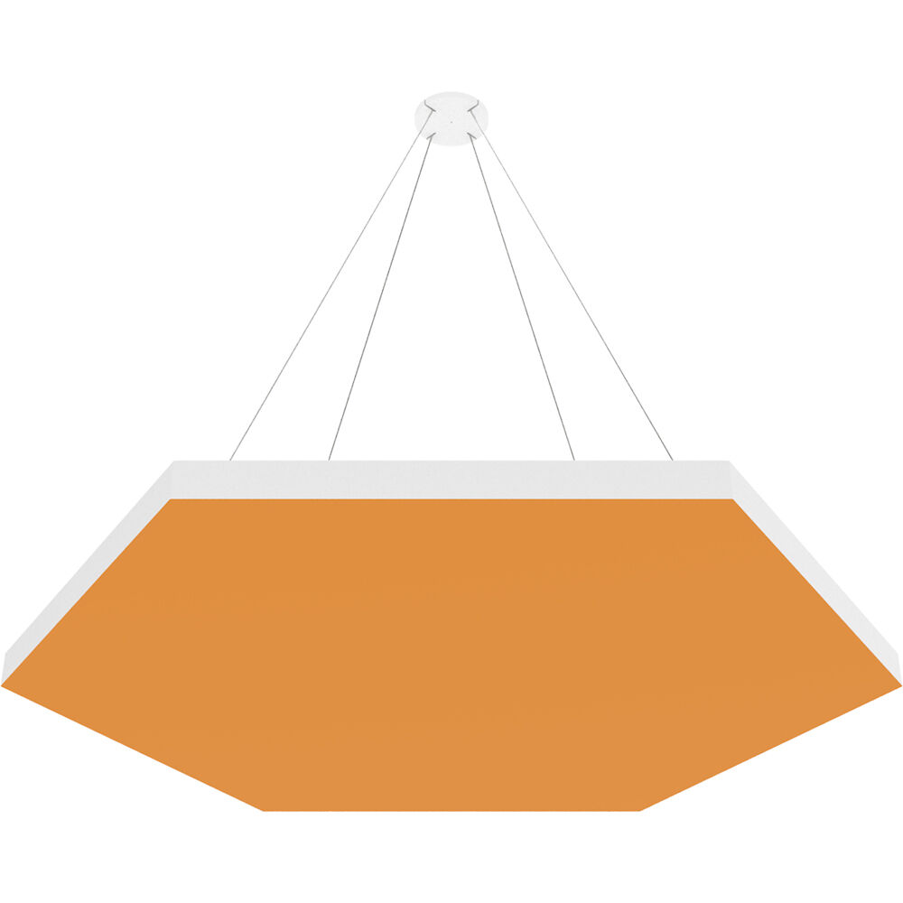 Vicoustic ViCloud VMT Flat (Hexágono, Naranja Calabaza, 4 Piezas) - Solución Acústica Ligera y Suspe