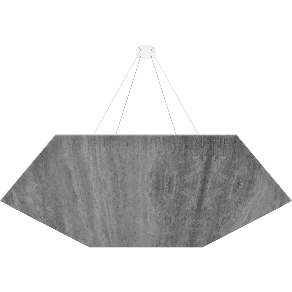 Vicoustic ViCloud VMT 3D (Hexágono, Concreto, Patrón 3, 4 Piezas) - Solución Acústica Suspendida Lig