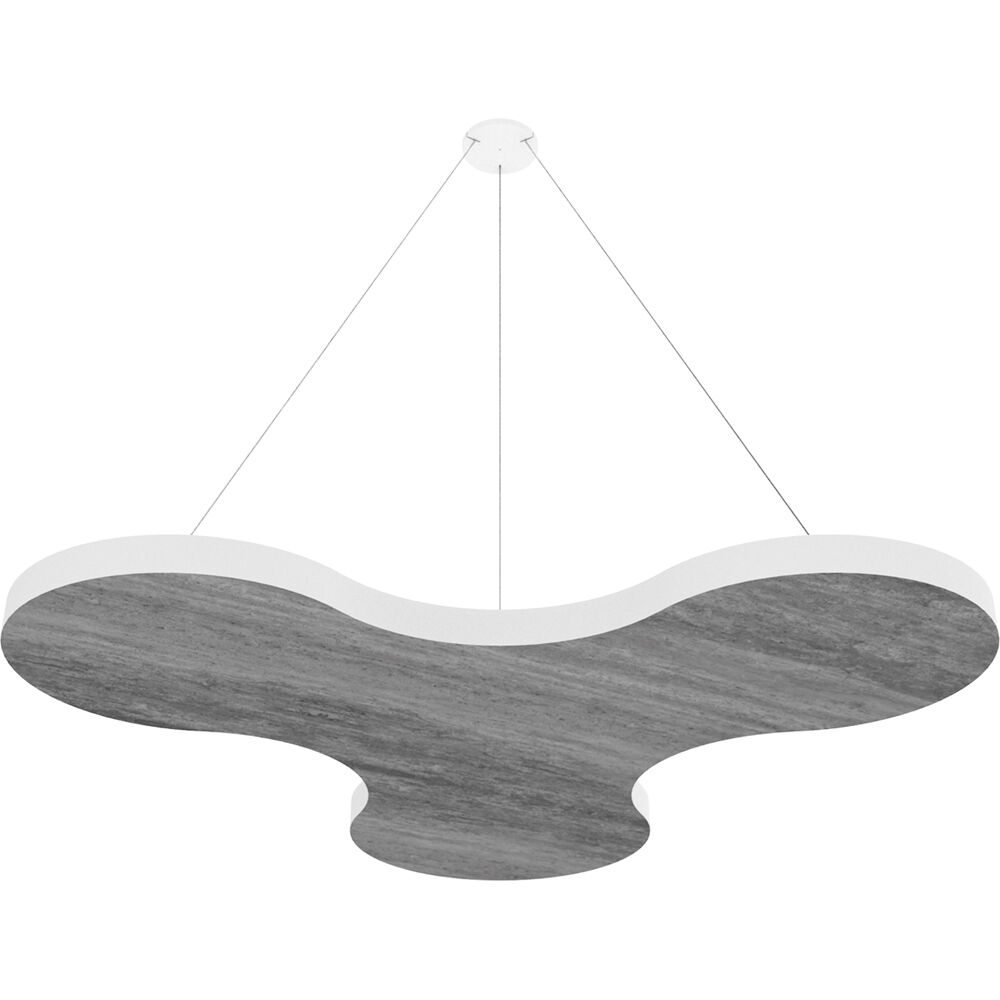 Vicoustic ViCloud VMT Flat (Pétalo, Concreto, Patrón 3, 4 Piezas) - Solución Acústica Suspendida Lig