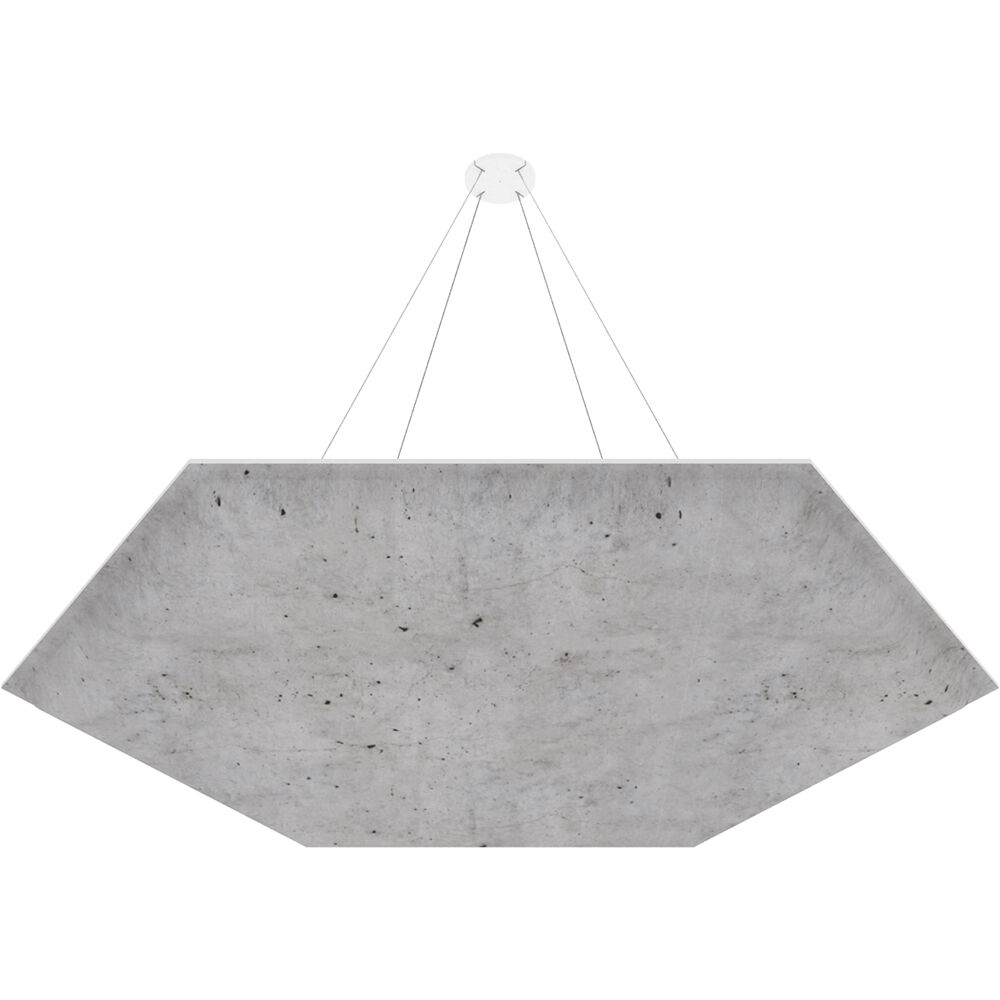 Vicoustic ViCloud VMT 3D (Hexágono, Concreto, Patrón 1, 4 Piezas) - Solución Acústica Suspendida Lig