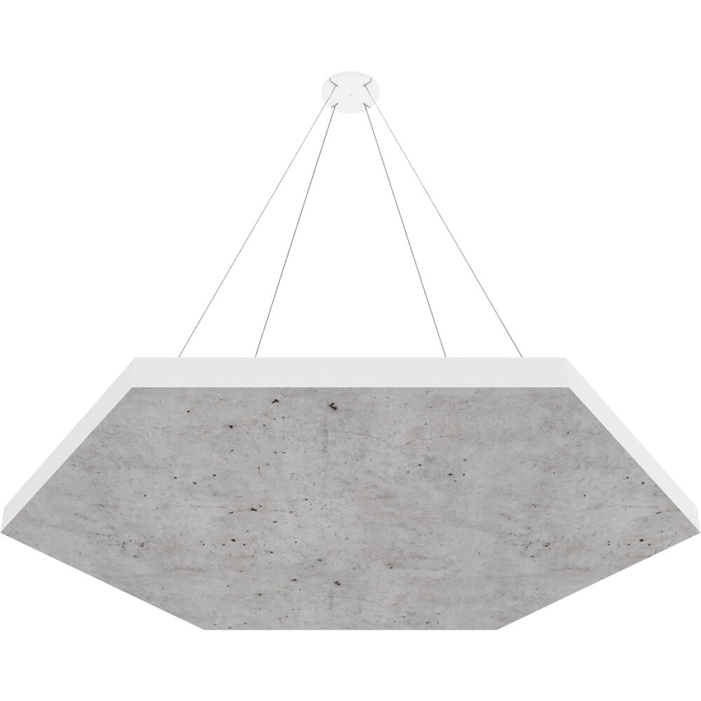 Vicoustic ViCloud VMT Flat (Hexágono, Concreto, Patrón 1, 4 Piezas) - Solución Acústica Ligera y Sus