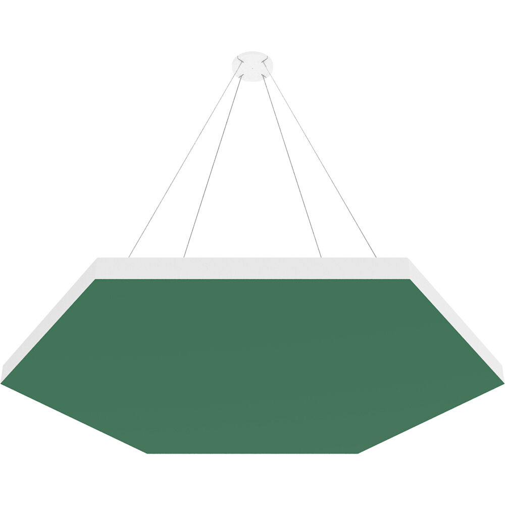 Vicoustic ViCloud VMT Flat (Hexágono, Verde Musgo, 4 Piezas) - Solución Acústica Ligera y Suspendida