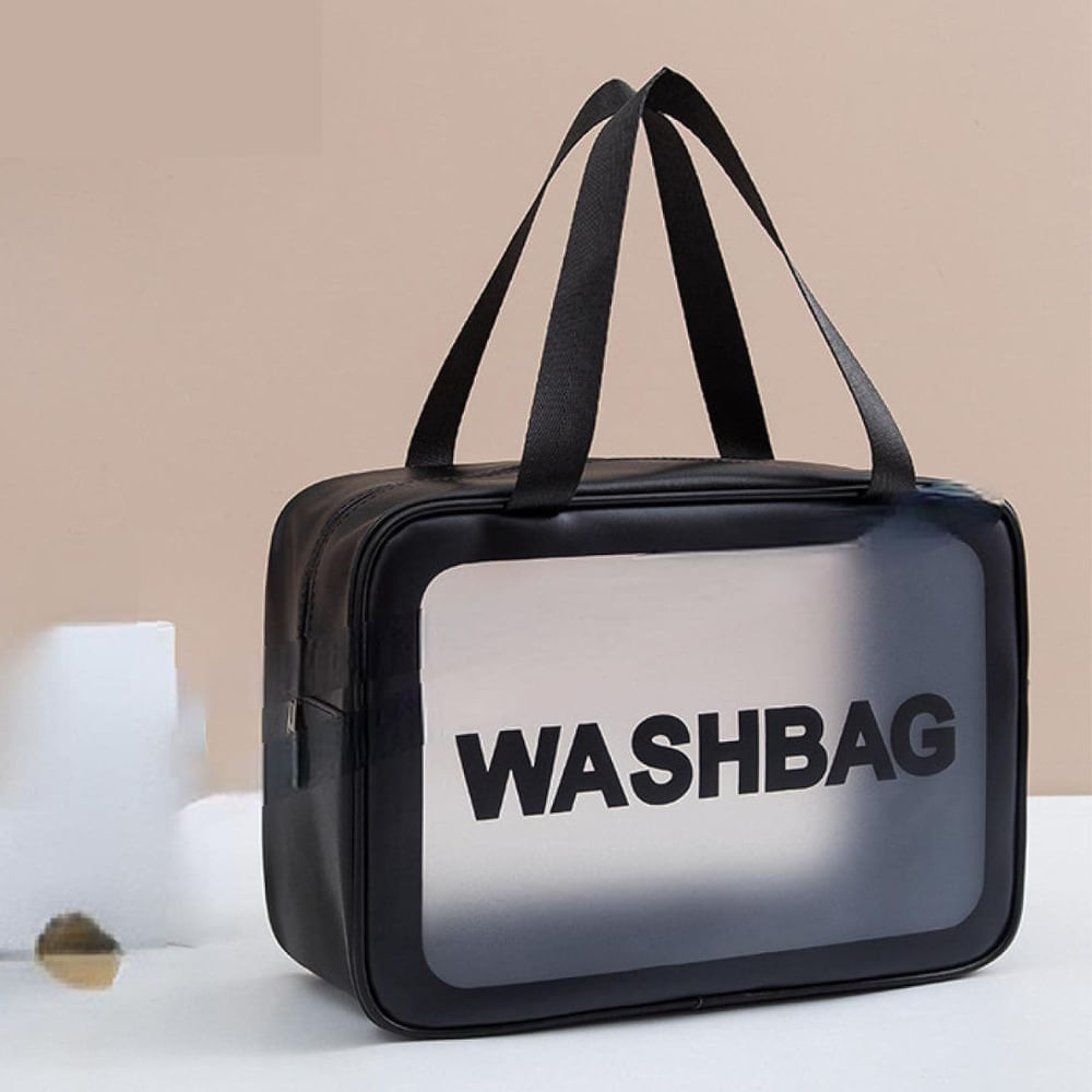 Estuche Neceser Grande para Cosméticos Impermeable con Asa Negro