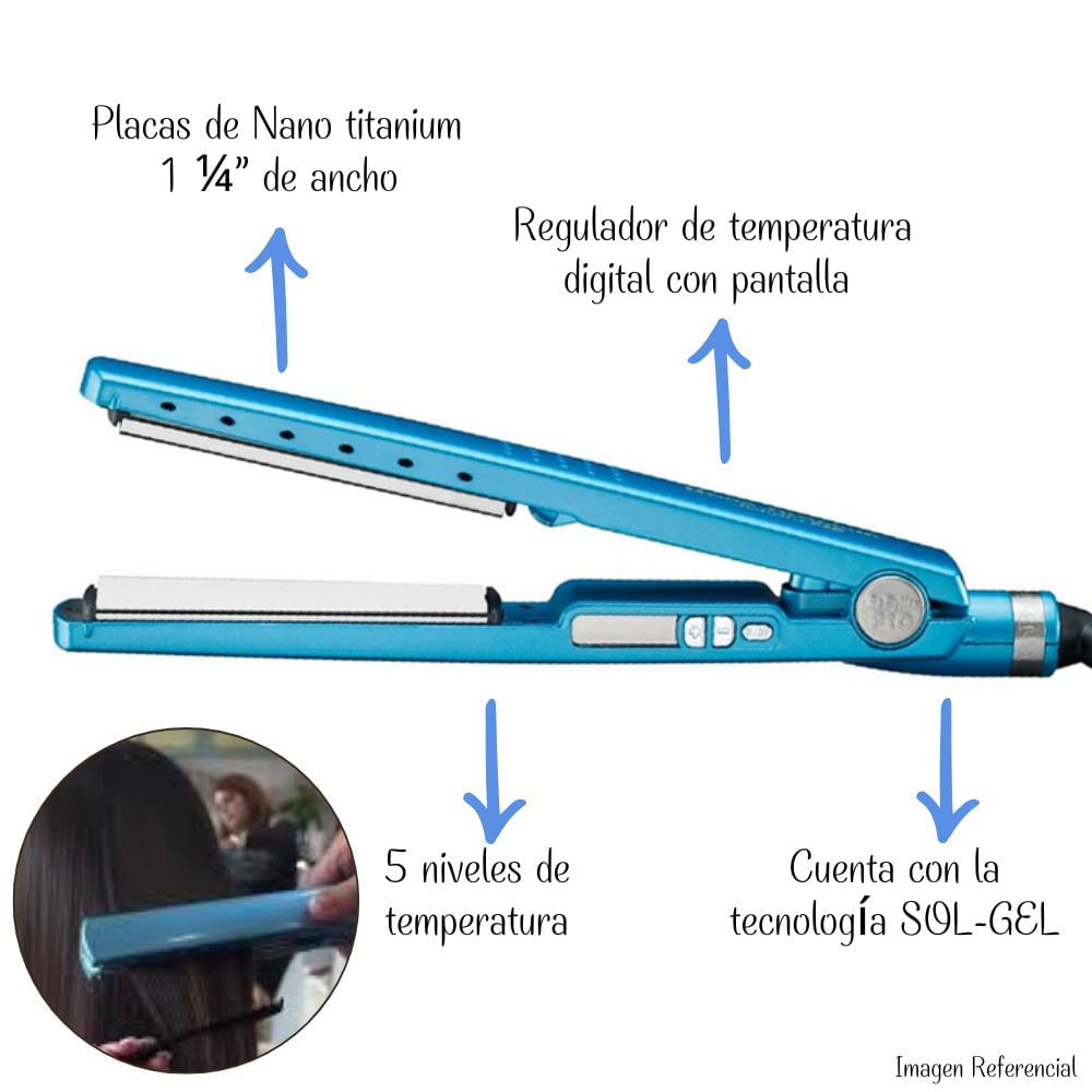 Combo Babyliss Plancha Pro Nano Titanium 32mm + Rizador Pro Nano Titanium 19mm