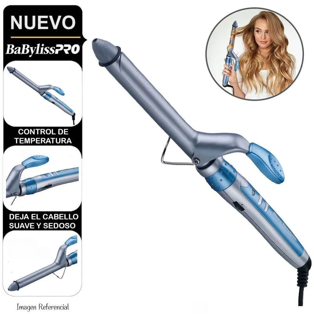 Combo Babyliss Optima 3000 Dorada+ Rizador Pro Nano Titanium 19mm