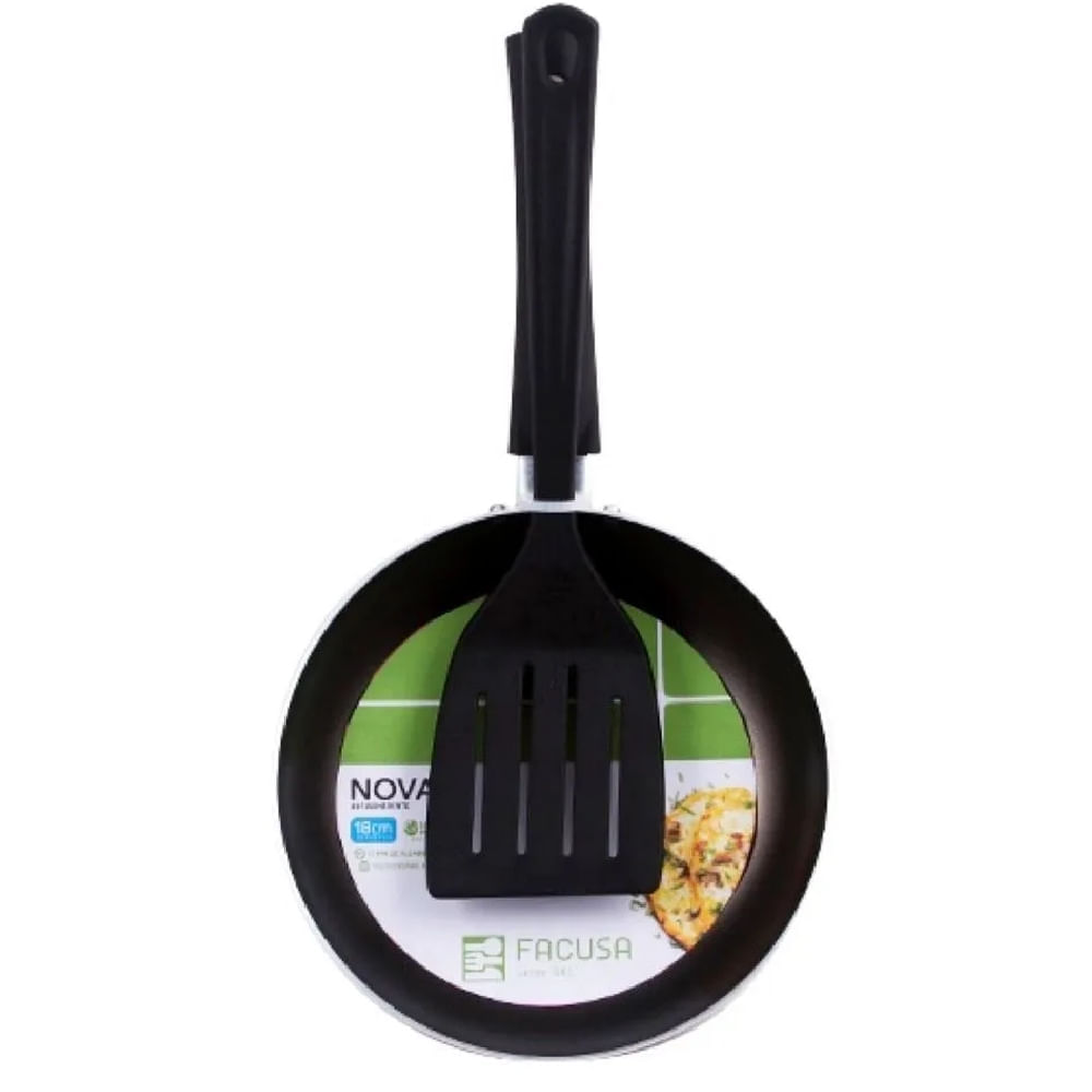 Sartén Antiadherente Nova 24cm + Espátula de Nylon 4 - Facusa 75145645