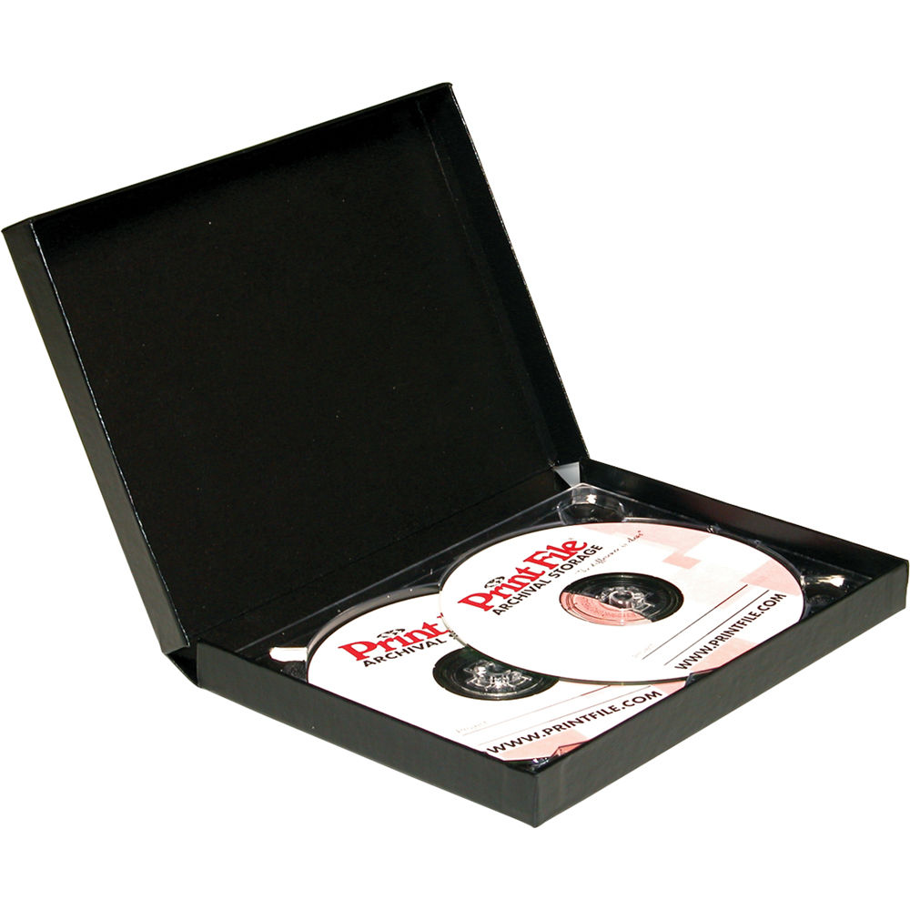 Folios Clamshell Doble CD Print File (Negro)