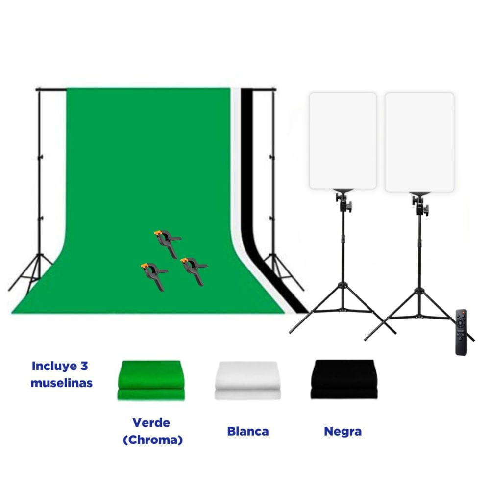 Kit Fondo 3 en 1 + Panel LED Mobet M777 Dúo (2x3)