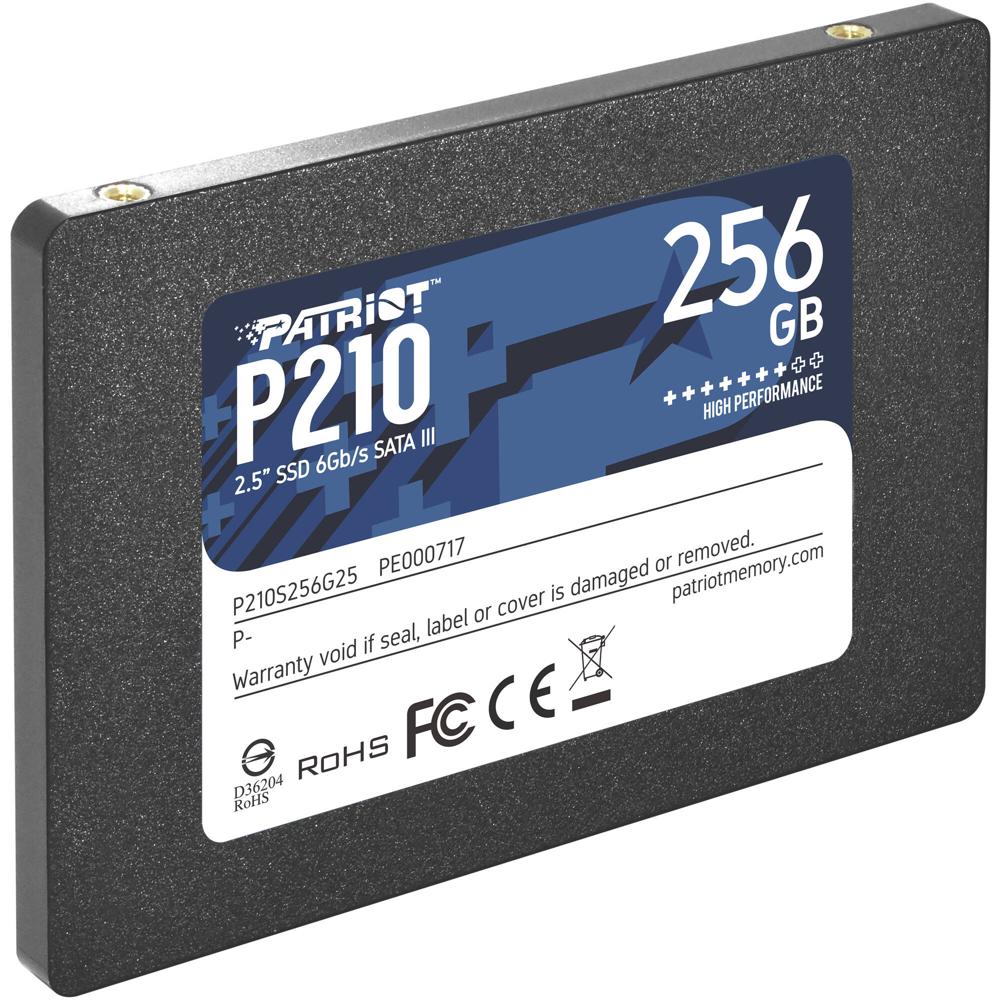 Patriot 256GB P210 SSD SATA III 2.5"" - 520 MB/s Lectura, 430 MB/s Escritura