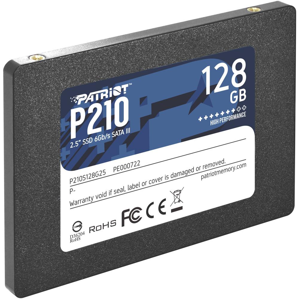 Patriot 128GB P210 SSD SATA III 2.5"" - 520 MB/s Lectura, 430 MB/s Escritura