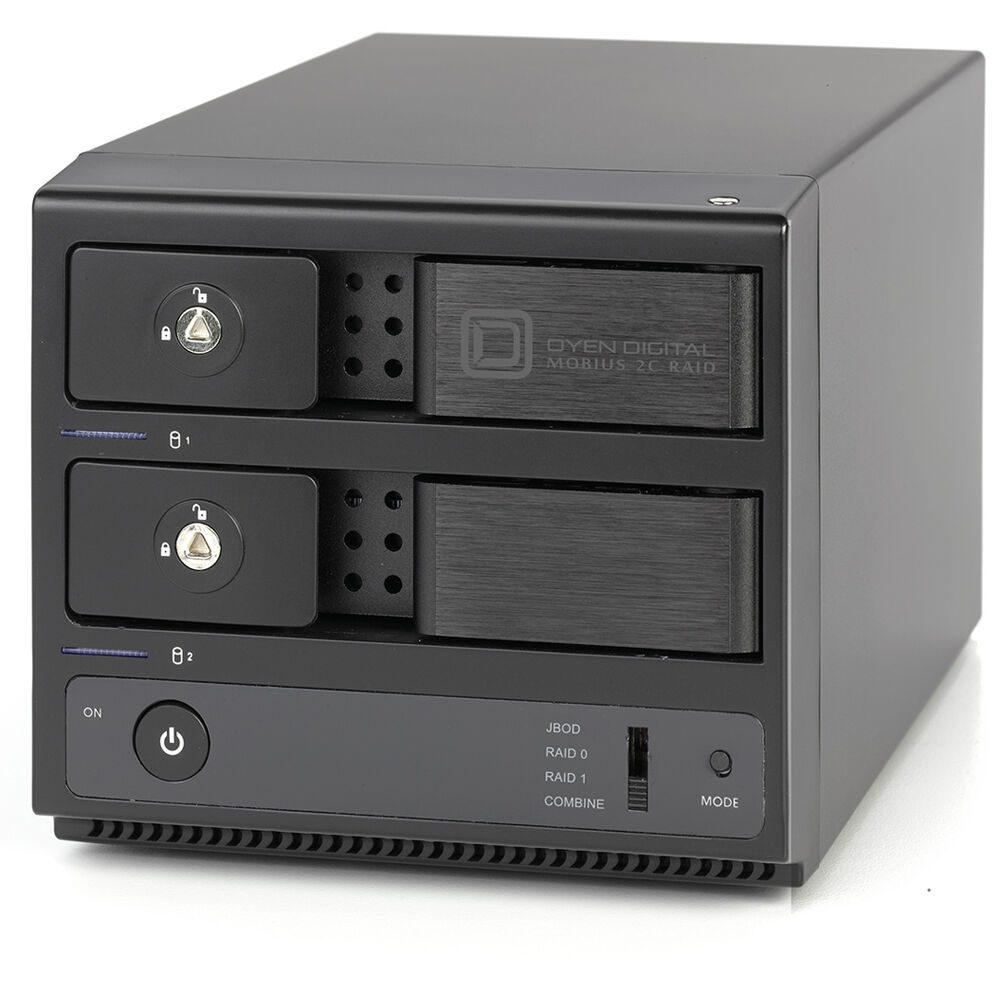 Oyen Digital Mobius 2C 16TB Array RAID USB 3.2 Gen 2 - 2 x 8TB HDDs, Compatible con Windows, Mac y L