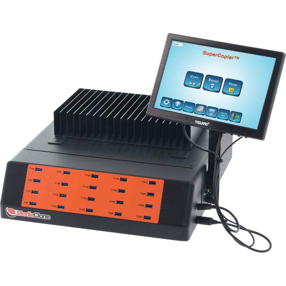 MediaClone SuperCopier: Duplicador de USB Multi-USB con Pantalla Táctil de 10"" y Soporte para Múltip