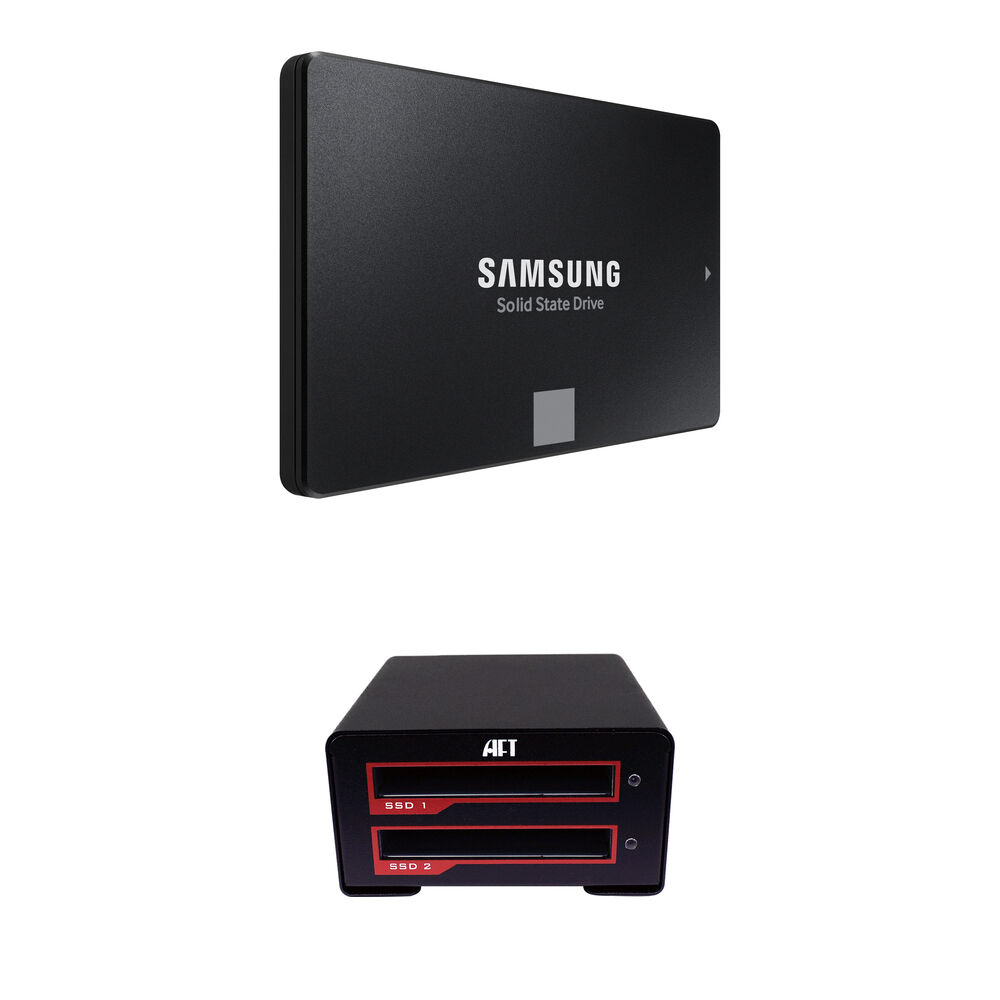 Samsung 1TB 870 EVO SATA III 2.5"" SSD y Kit de Enclosure RAID USB 3.1 Gen 2 Type-C