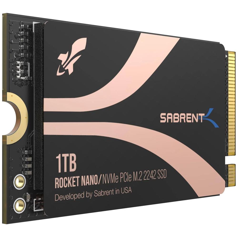 Sabrent 1TB Rocket 2242 Gen 4 NVMe M.2 SSD - Capacidad 1TB, Tamaño 2242, Interfaz PCIe 4.0, Diseño S