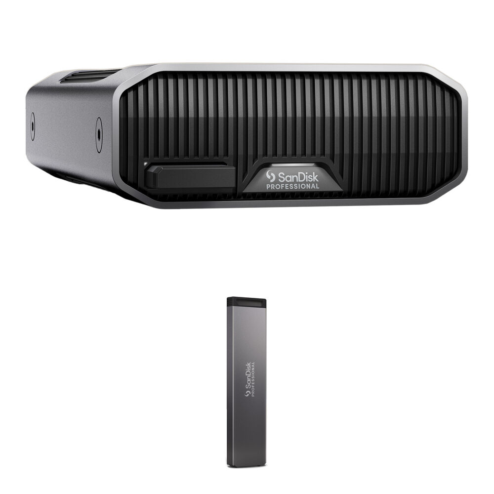 SanDisk Professional 22TB G-DRIVE PROJECT y 1TB PRO-BLADE SSD Mag Kit - HDD Externo, 2 Puertos Thund