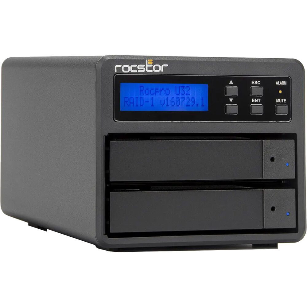 Rocstor Rocpro U33 Desktop 8TB 2-Bay USB Type-C RAID Array (2 x 4TB SSDs)