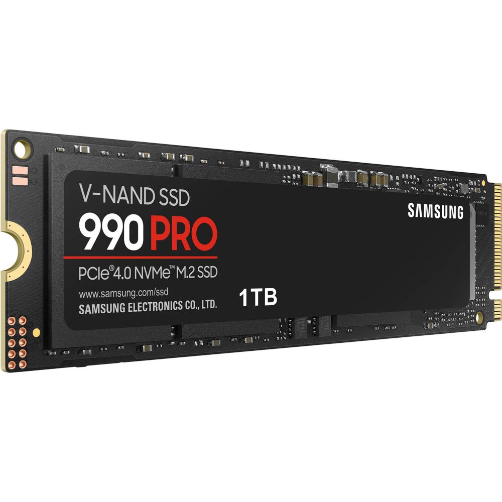 Samsung 1TB 990 PRO SSD Interno M.2 PCIe 4.0 x4 - 7450 MB/s Lectura, 6900 MB/s Escritura, AES 256-Bi