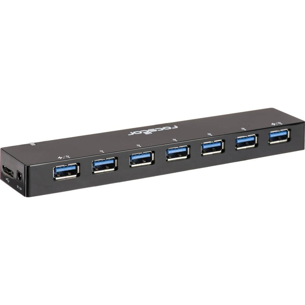 Rocstor Premium Hub USB 3.0 de 7 Puertos con Puertos de Carga Rápida