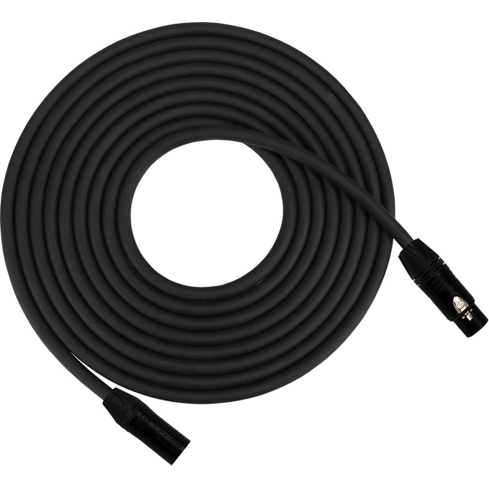 RapcoHorizon HOGMPRO-25 Cable de Micrófono Pro XLR (25', Negro) - XLR-F a XLR-M, Aplicaciones Profes