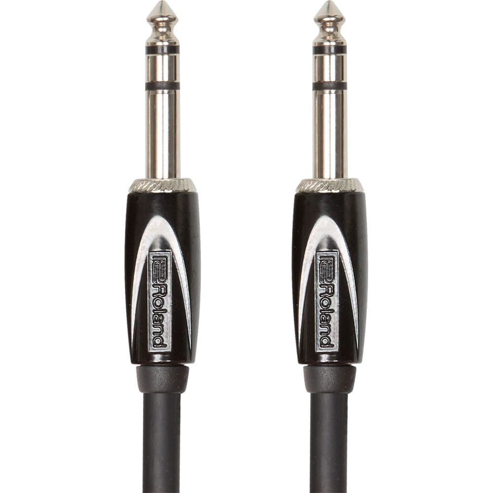 Roland Black Series 1/4"" TRS to 1/4"" TRS Cable (10')