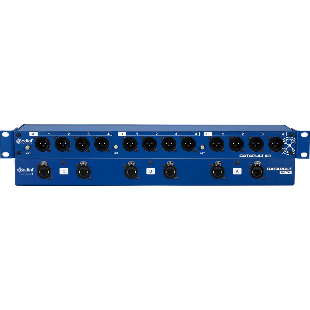 Radial Engineering Catapult Rack RX Cat 5: Snake de Audio Analógico Pasivo con 12 Canales, Conectore
