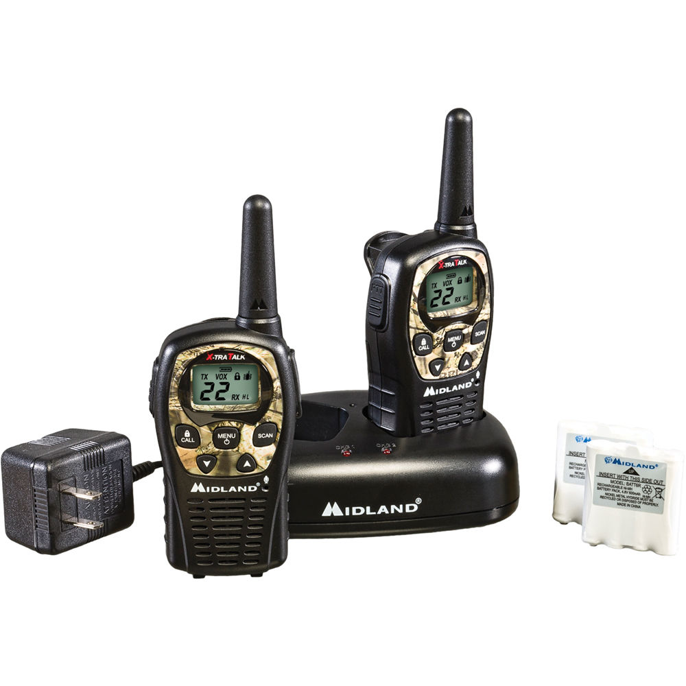 Radios Bidireccionales Midland LXT535VP3 - Par de 2 Radios, 22 Canales Seleccionables, Rango de 24 M