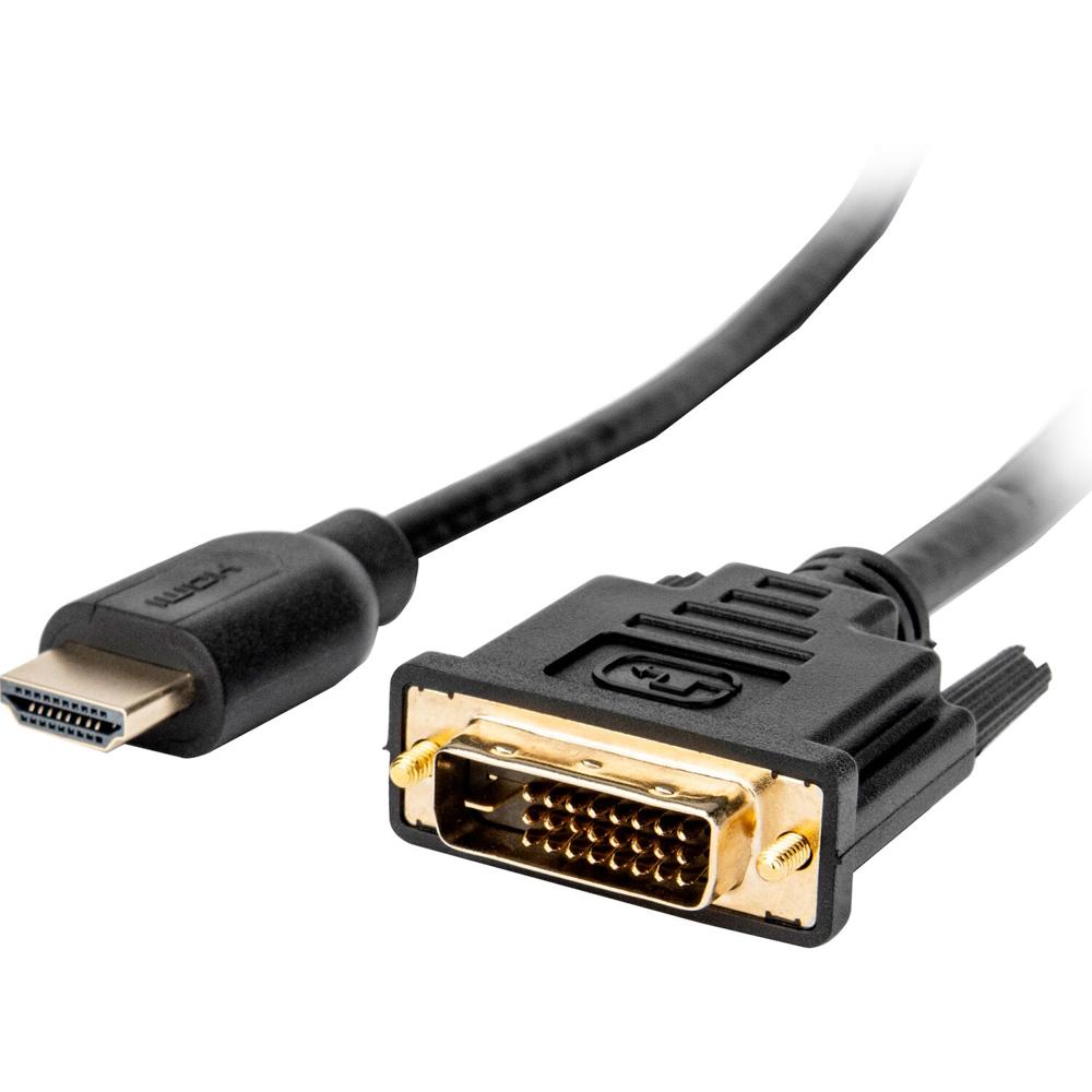 Rocstor Cable HDMI a DVI-D 24 + 1 (6', Negro) - 1 Conector HDMI Macho, 1 Conector DVI-D Macho, Sopor