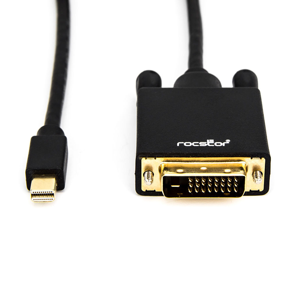 Rocstor Cable Mini DisplayPort a DVI-D Macho (1.8 m) - 1 x Mini DisplayPort, 1 x DVI-D, Hasta 1920 x