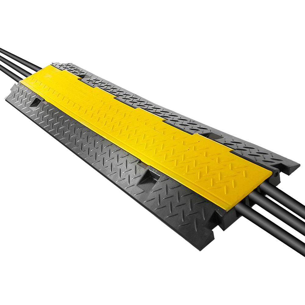 Rampas de Protección de Cables Pyle Pro de Alta Resistencia (13.6 x 35.4"") - Diseño Abatible, Soport