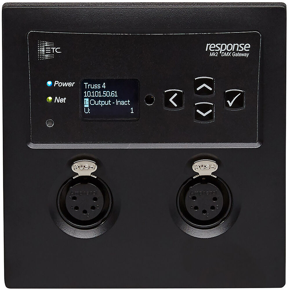 Puerta de Entrada DMX/RDM de Dos Puertos ETC Response Mk2 (Montaje en Pared, Negro) - Distribución d