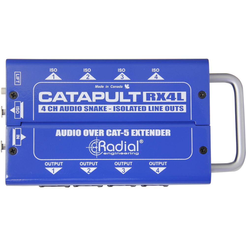 Radial Engineering Catapult RX4L Snake Cat5/Cat6 para Enrutamiento de Audio de Nivel de Línea