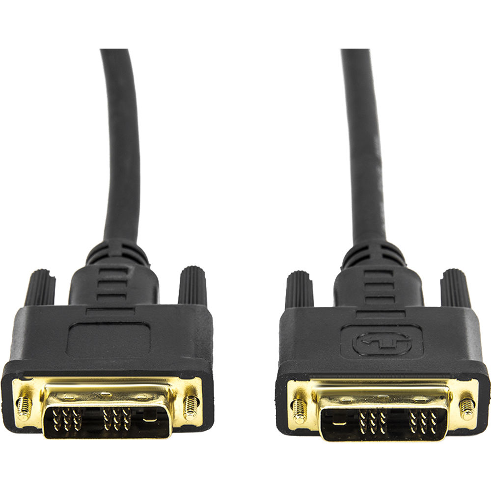 Rocstor Rocpro Cable DVI-D Single-Link Macho de 6' (Negro) - Conectores DVI-D, Soporte Full HD 1080p