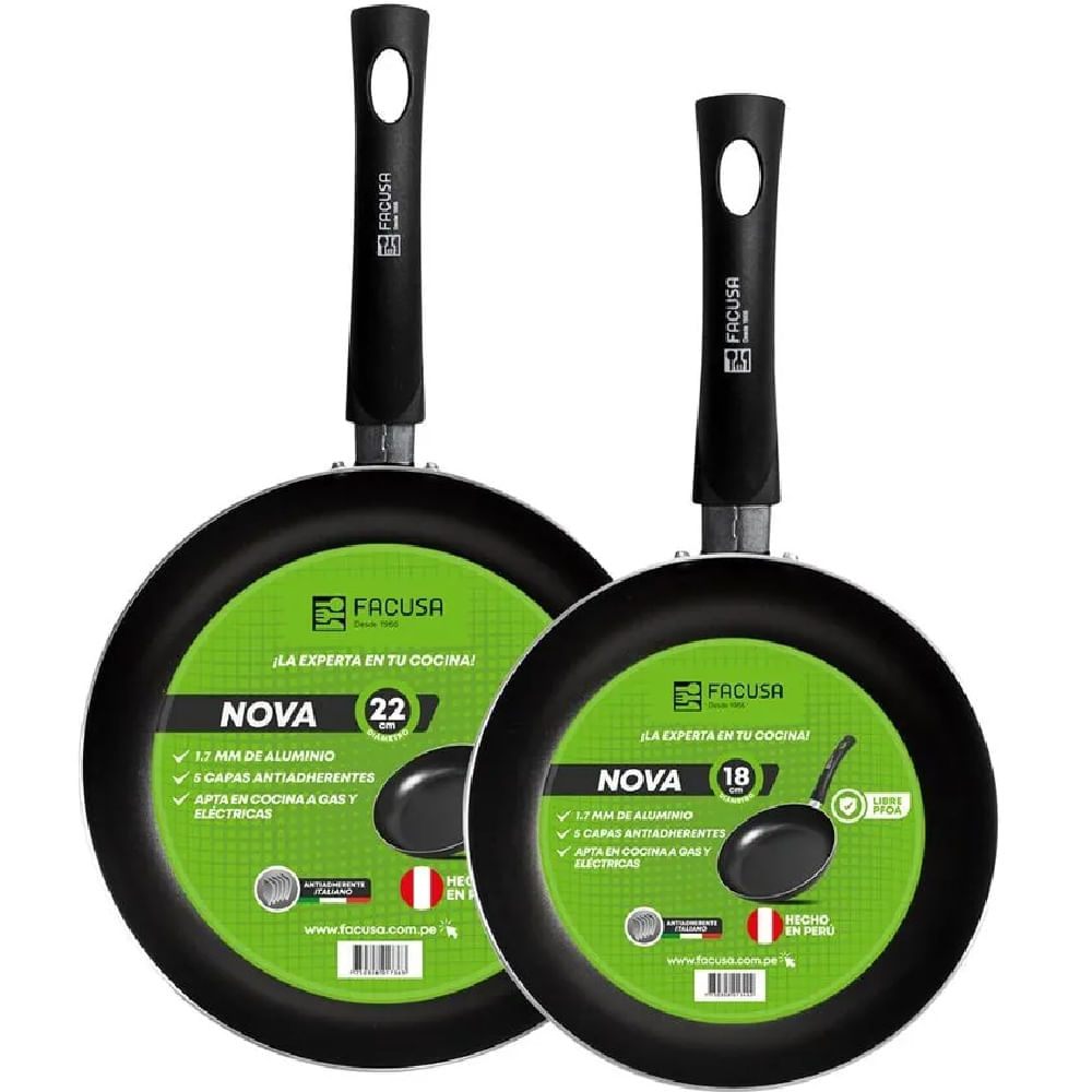 Jgo de Sartén Nova 18 y 22 Facusa 75145704