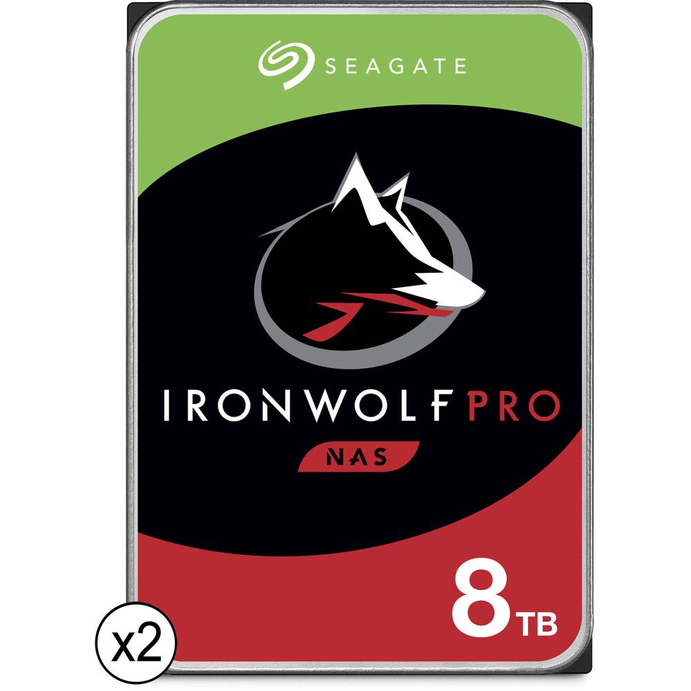 Seagate 8TB IronWolf Pro 7200 rpm SATA III 3.5"" HDD Interno NAS (CMR, Paquete de 2) - Capacidad de A