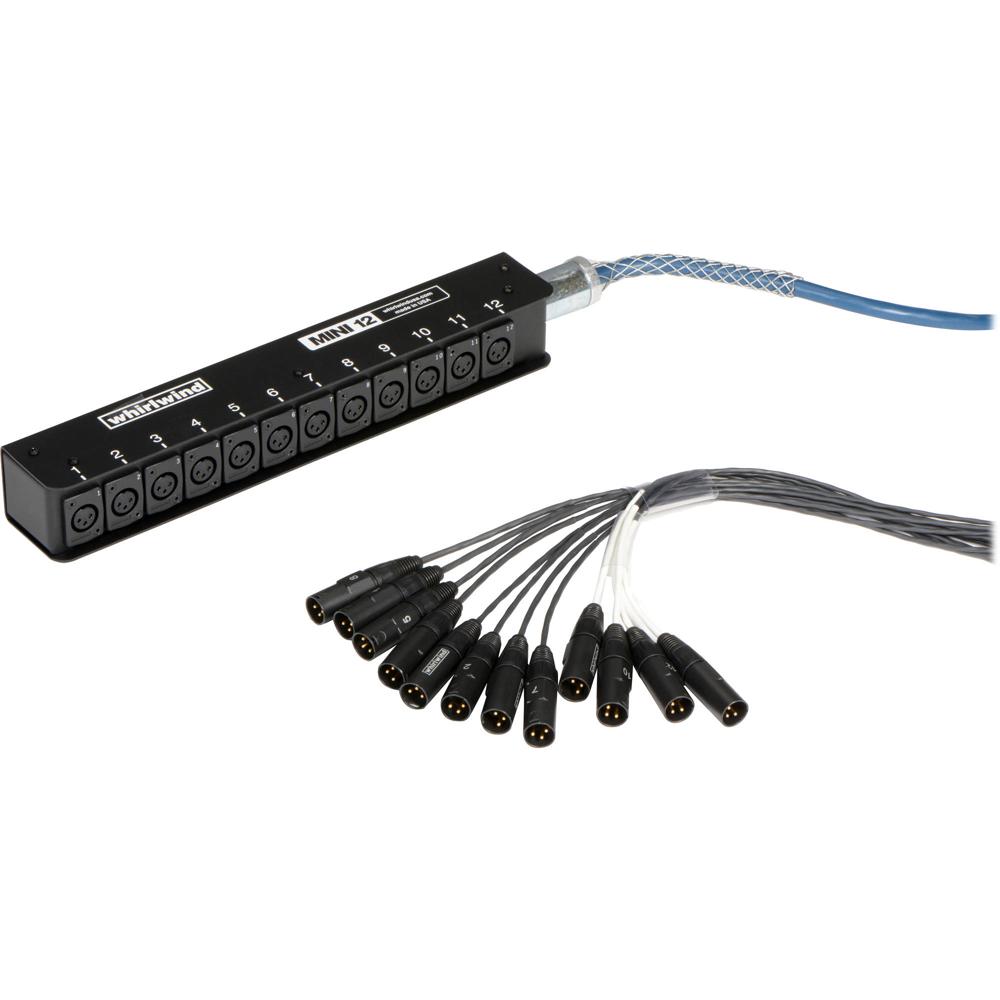 Whirlwind Medusa Mini 12-Canales Cable Snake (15') - Ideal para Estudio o Escenario, Diseño Compacto