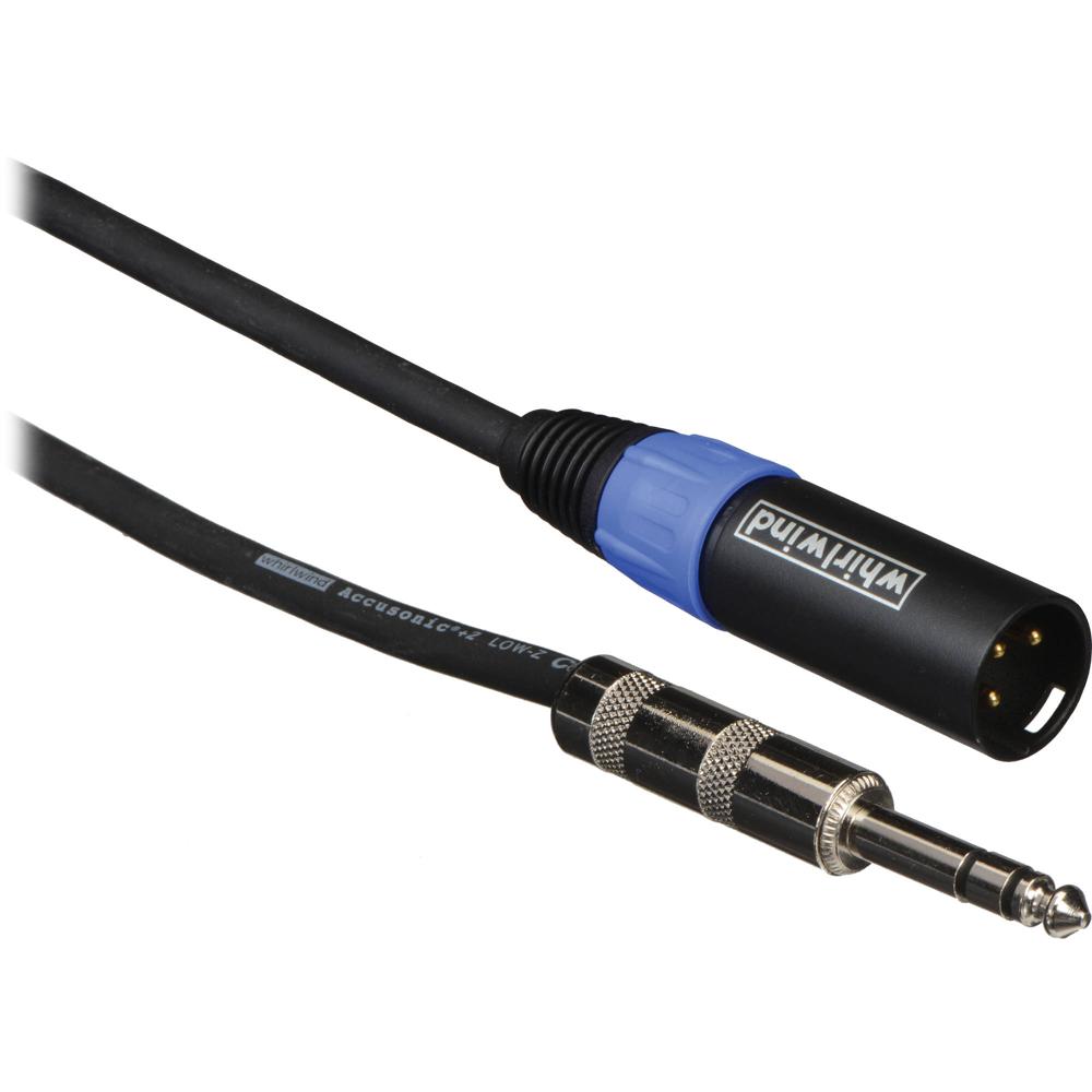 Whirlwind STM06 - Cable Adaptador de Micrófono o Línea XLR Macho de 3 Pines a TRS Macho de 1/4"" Bala