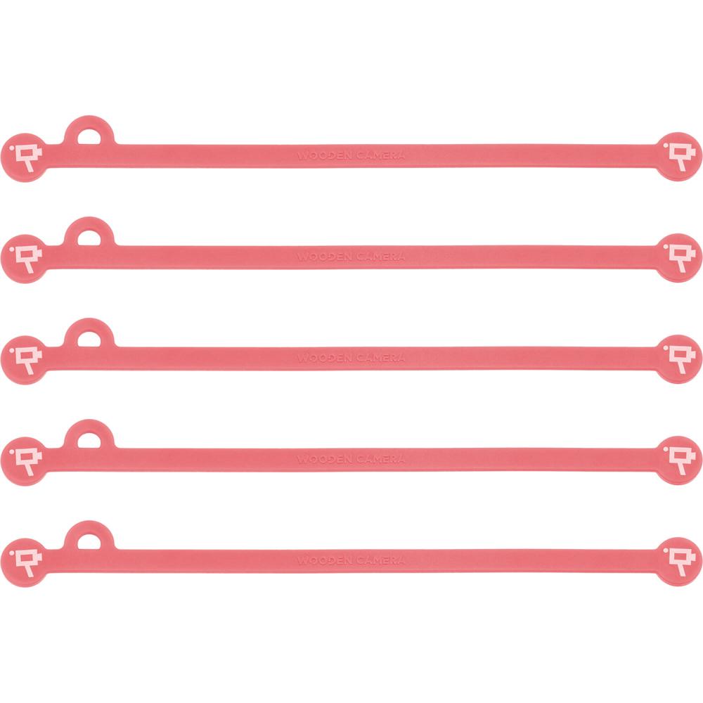 Wooden Camera Cine Mag Ties (5-Pack, Neon Orange/Pink, 6.8"")