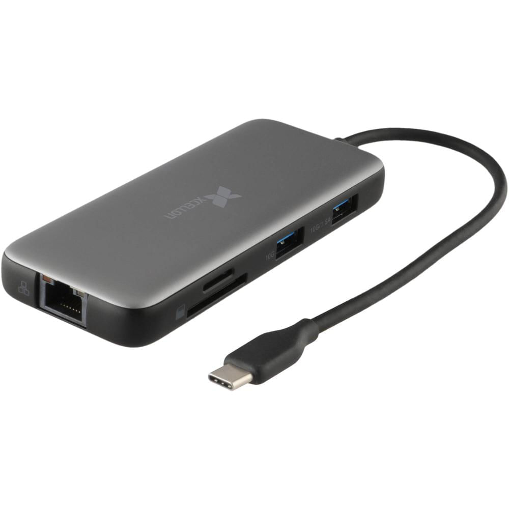 Xcellon Hub Multimedia 7 en 1 USB-C 3.2 Gen 2: Conexión Rápida, Soporte 4K, Carga de 100W y Lectores