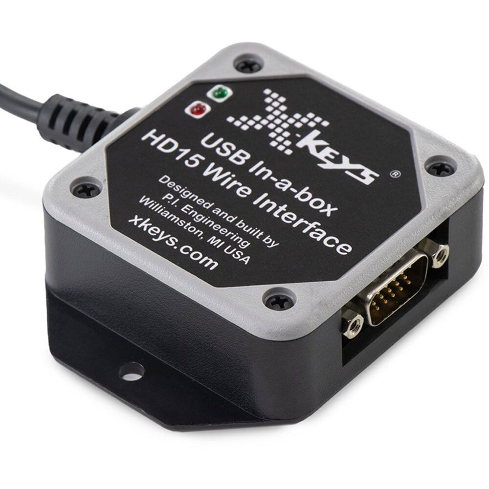 X-keys USB-A HD15: Interfaz de Entrada/Salida con Emulación de Teclado, Ratón y Joystick, 14 Entrada