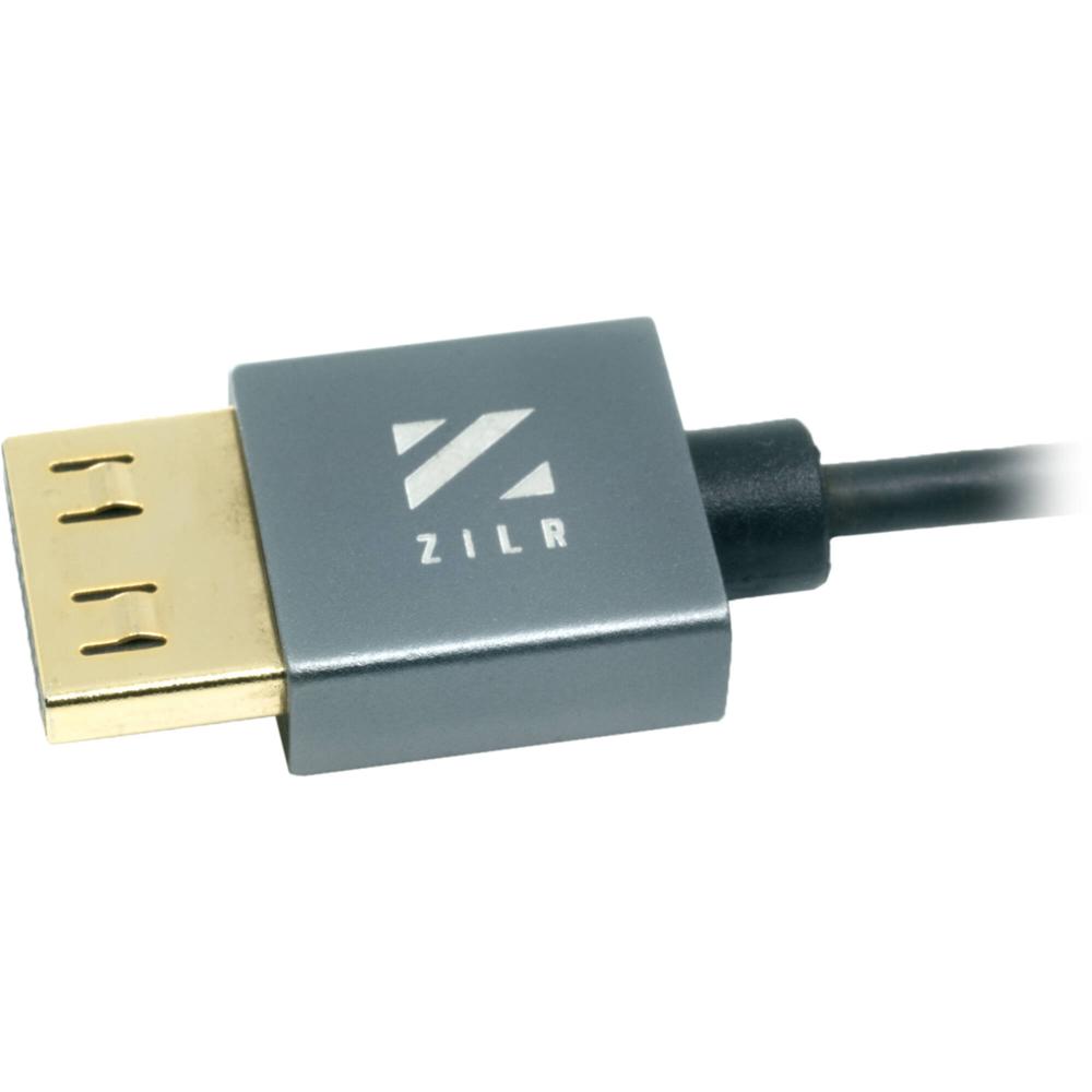 ZILR Cable HDMI Seguro Ultra Delgado de Alta Velocidad con Ethernet (19.7"") - Soporta 4K, HD, HDR, H