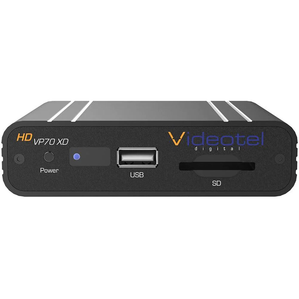 Videotel Digital VP70 XD: Reproductor de Señalización Digital Industrial para Looping 24/7 con Salid